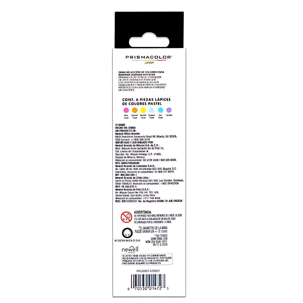 Colores Prismacolor Junior Con 6pzs Pastel 35892