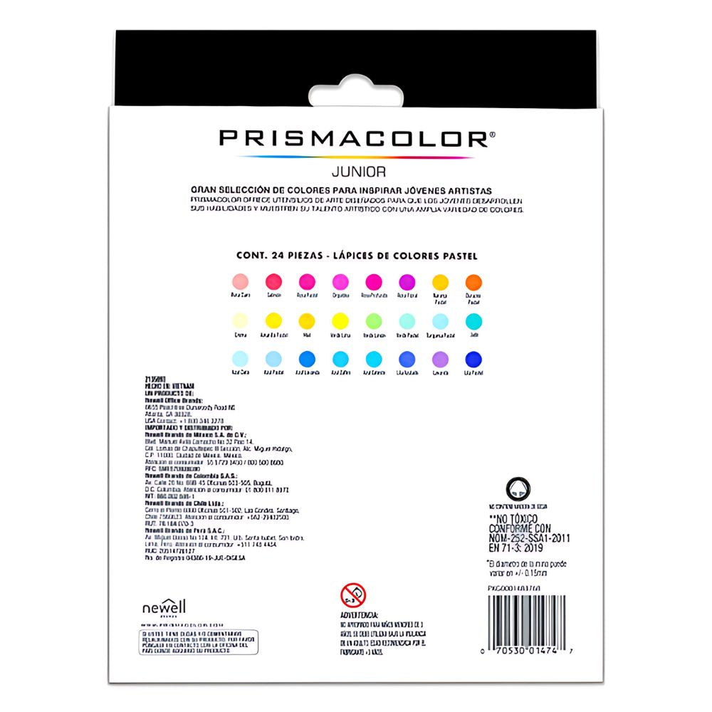 Colores Prismacolor Junior Con 24 Pzs Pastel