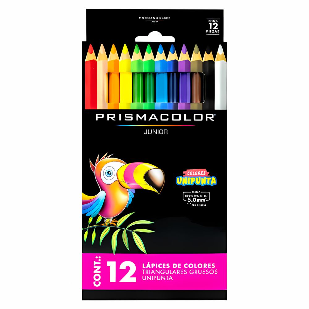 Colores Prismacolor Junior Triangular Gruesos Con 12 Pzs 53013