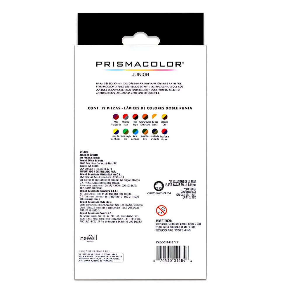 Colores Prismacolor Junior Doble Punta Con 12 Lápices (24 Colores)