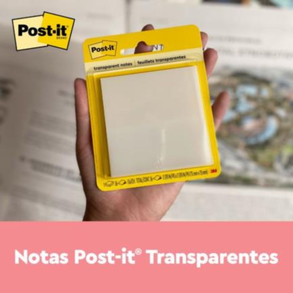 Notas Adhesivas Transparentes Post-it® 73x73mm - Block 36 Hojas