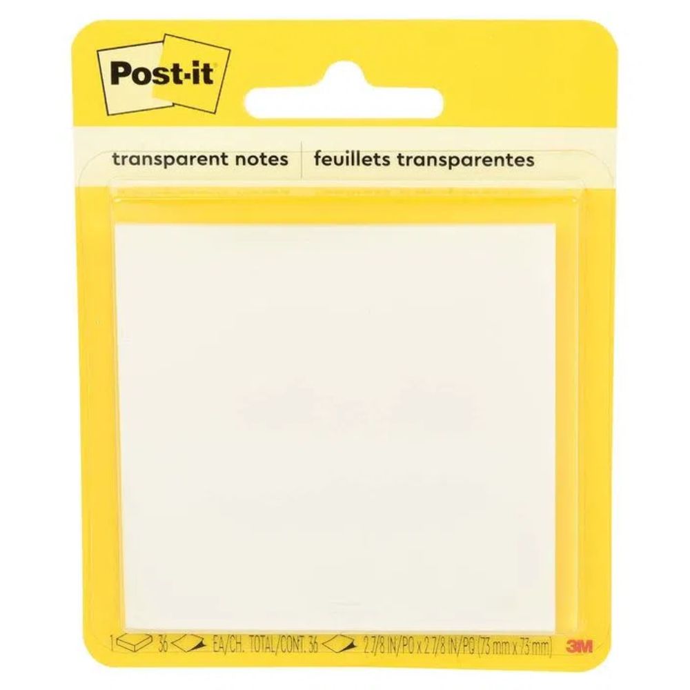 Notas Adhesivas Transparentes Post-it® 73x73mm - Block 36 Hojas