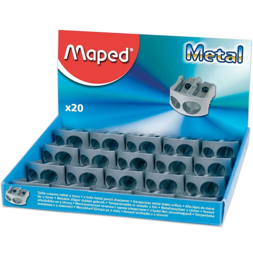 Sacapuntas Metal Maped 2 Orificios 20 Piezas Metálico C506700 - Colmenero Shop