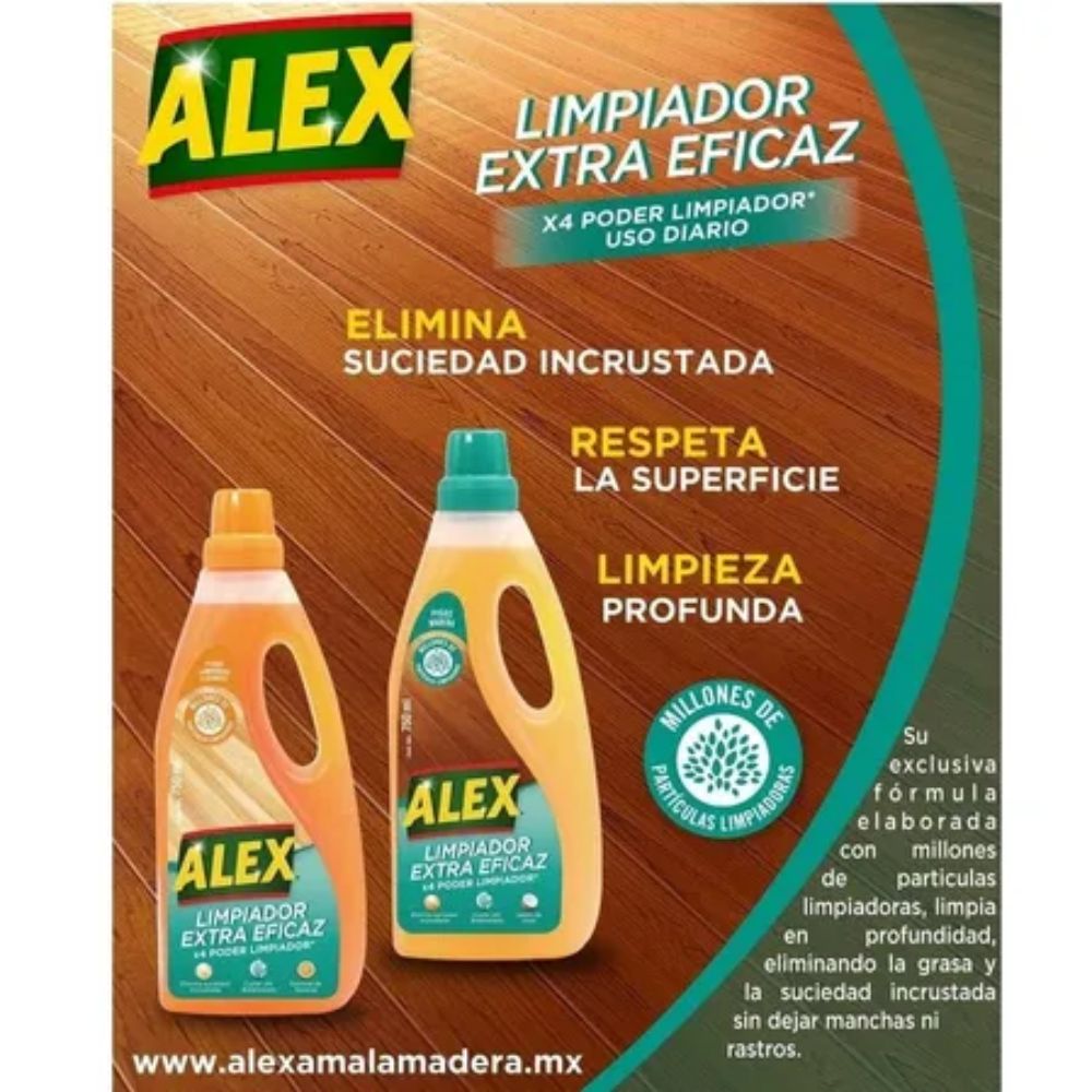 Limpiador Alex Para Pisos De Madera 750 Ml