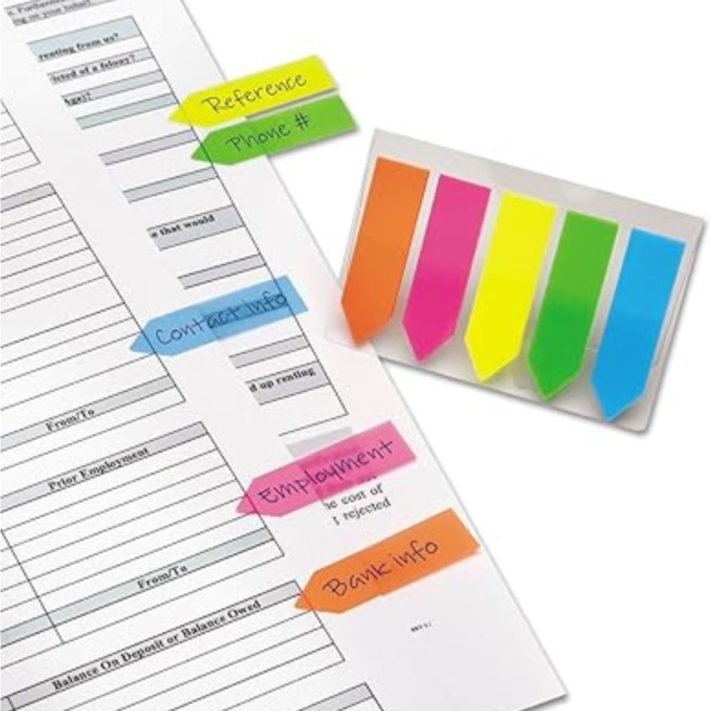 BANDERITAS ADHESIVAS REDI-TAG CON CLIP, COLORES SURTIDOS 4.5 X 1.2 CM C/125