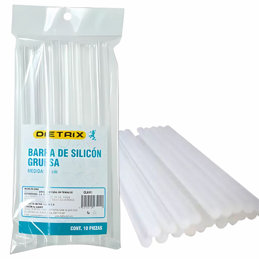 Barras de Silicón Grueso Dietrix 18 cm | Bolsa con 10 Piezas