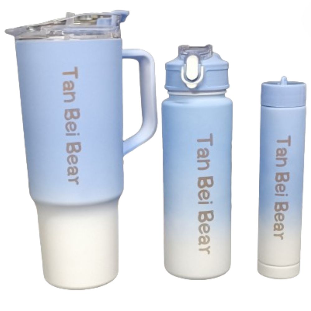 Vaso, Y Botella De Agua Deportiva Motivacional 3 Piezas 