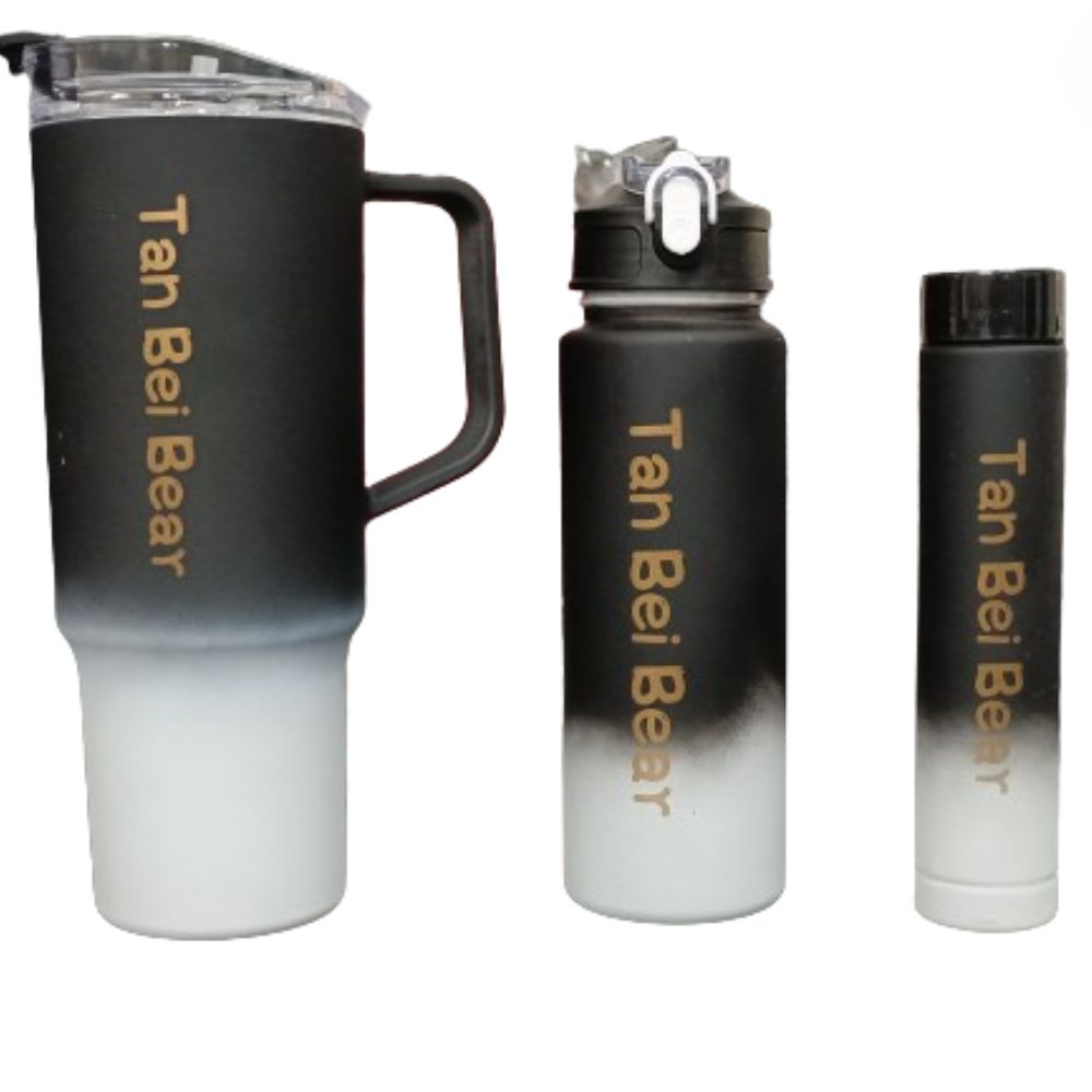 Vaso, Y Botella De Agua Deportiva Motivacional 3 Piezas 