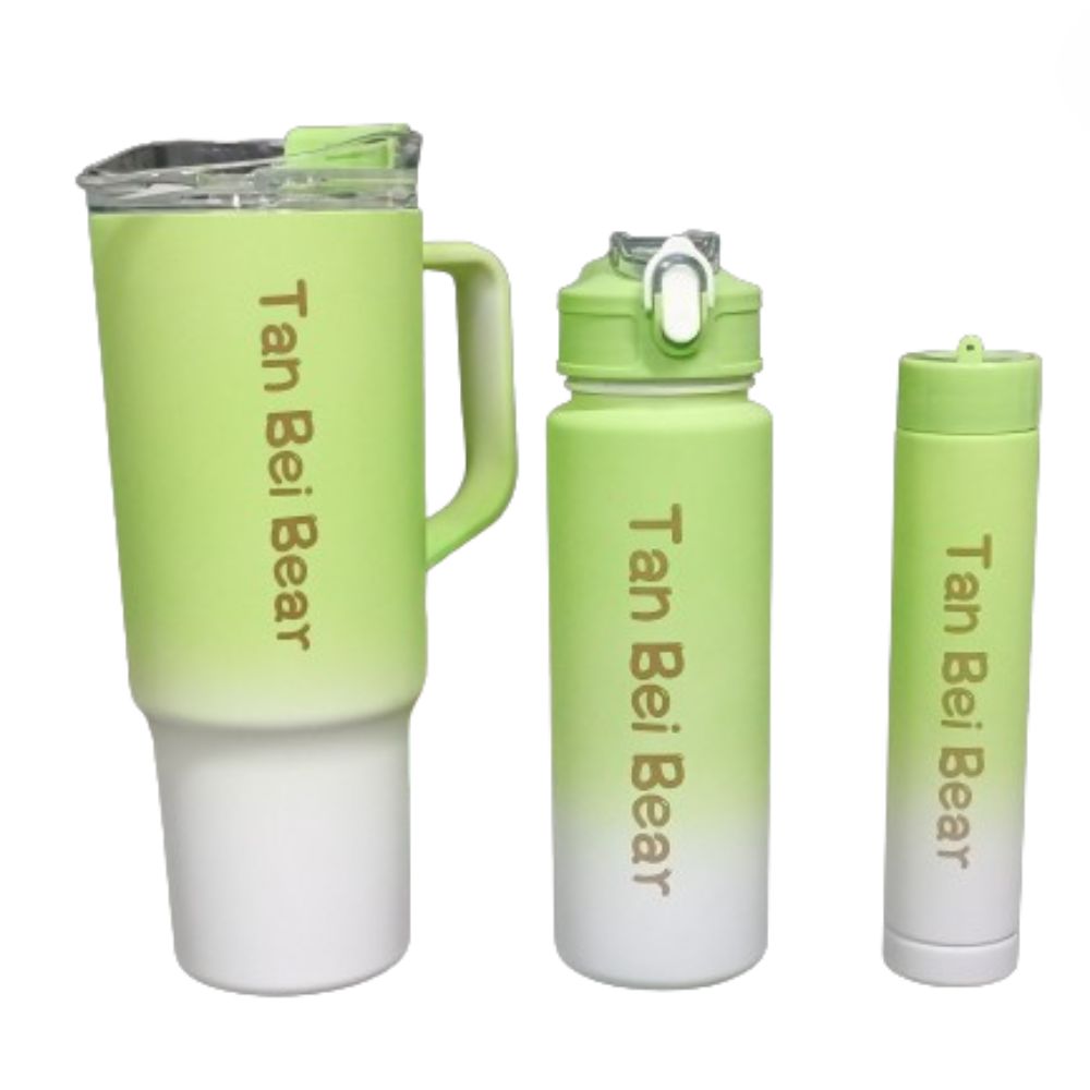 Vaso, Y Botella De Agua Deportiva Motivacional 3 Piezas 