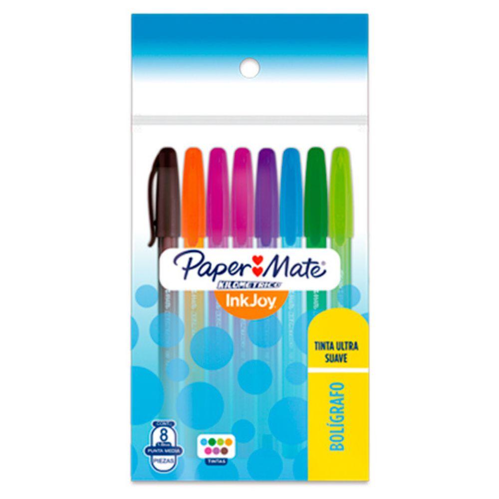 Bolígrafo Kilométrico Punto Mediano Bolsa Con 8 Piezas - Colmenero Shop