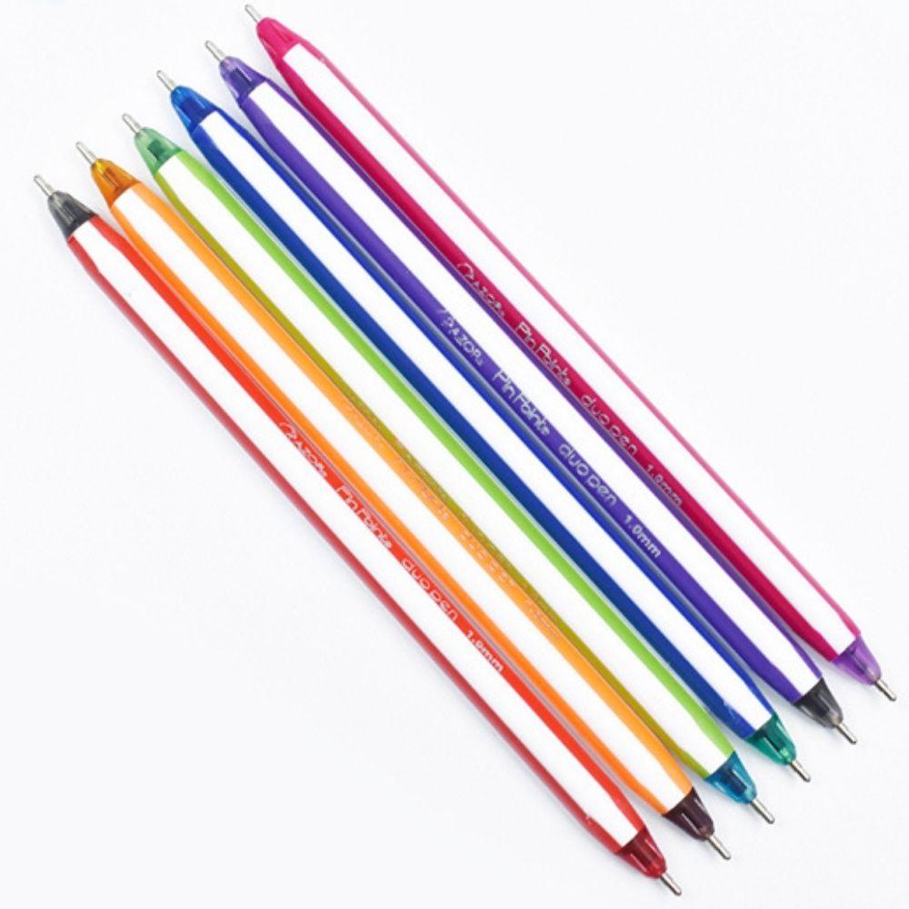 Bolígrafo Dúo Mediano Pin Point 1.0 Mm Colores Surtidos Con 6 Pzas 6876 - Colmenero Shop
