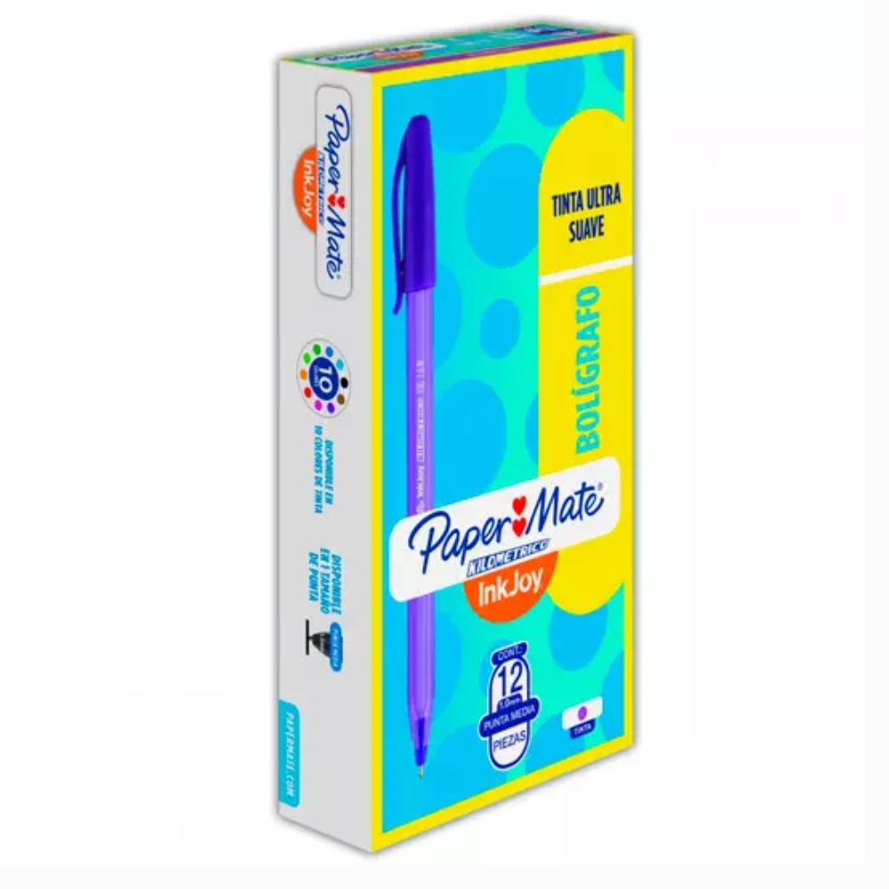 Boligrafo St Kilometrico Punto Mediano Morado Caja 12 Piezas - Colmenero Shop