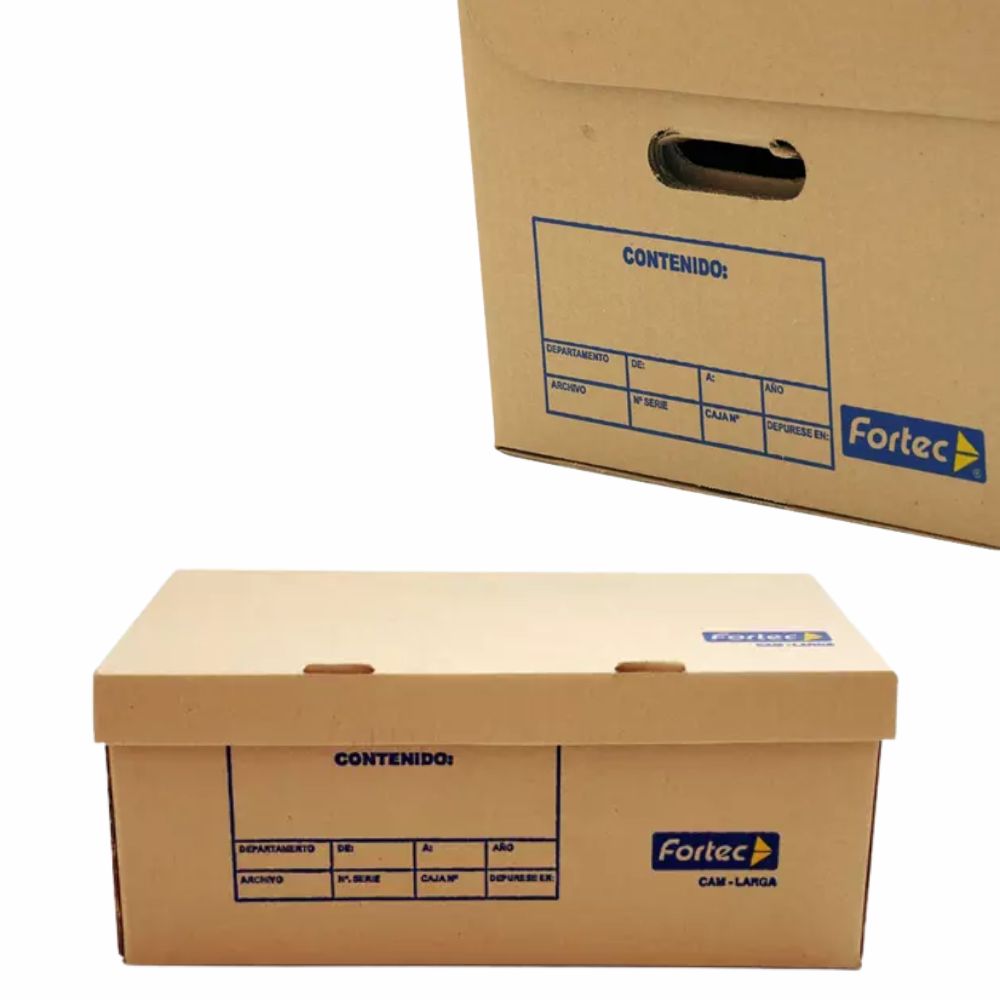 Caja de Archivo Fortec Oficio Largo con Tapa | Cartón Resistente