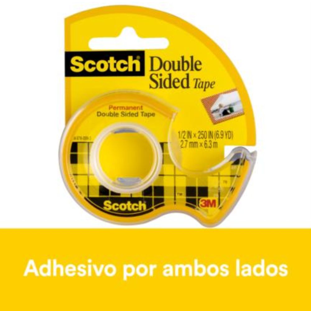 Cinta 3m Doble Capa Scotch 12x6.3 Mts C/Despachador