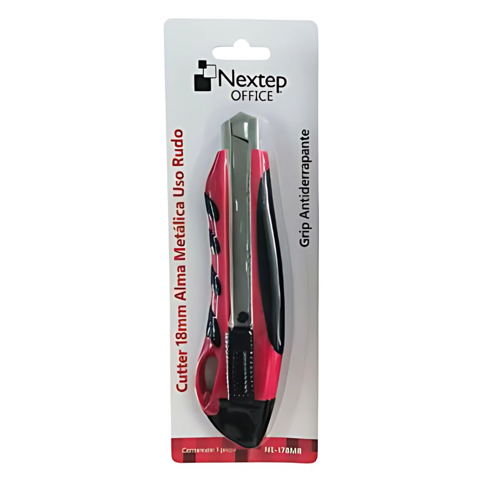 Cutter Alma de Metal Nextep Uso Rudo Navaja 18mm NE-178R