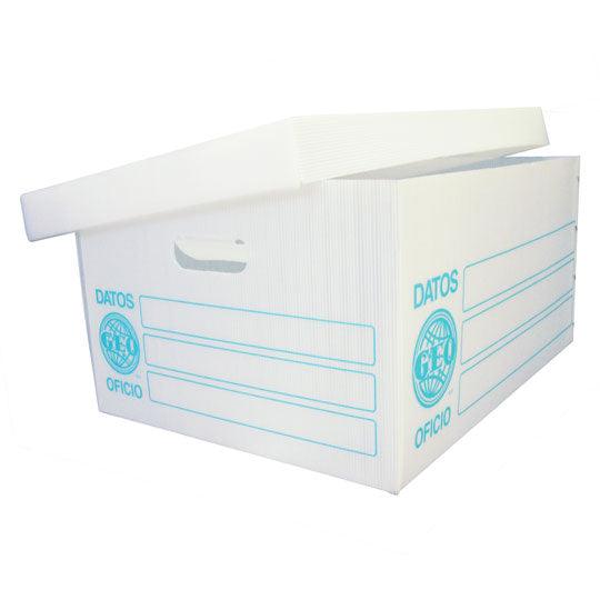 Caja De Archivo Plástica Geo Oficio Color Blanco - Colmenero Shop