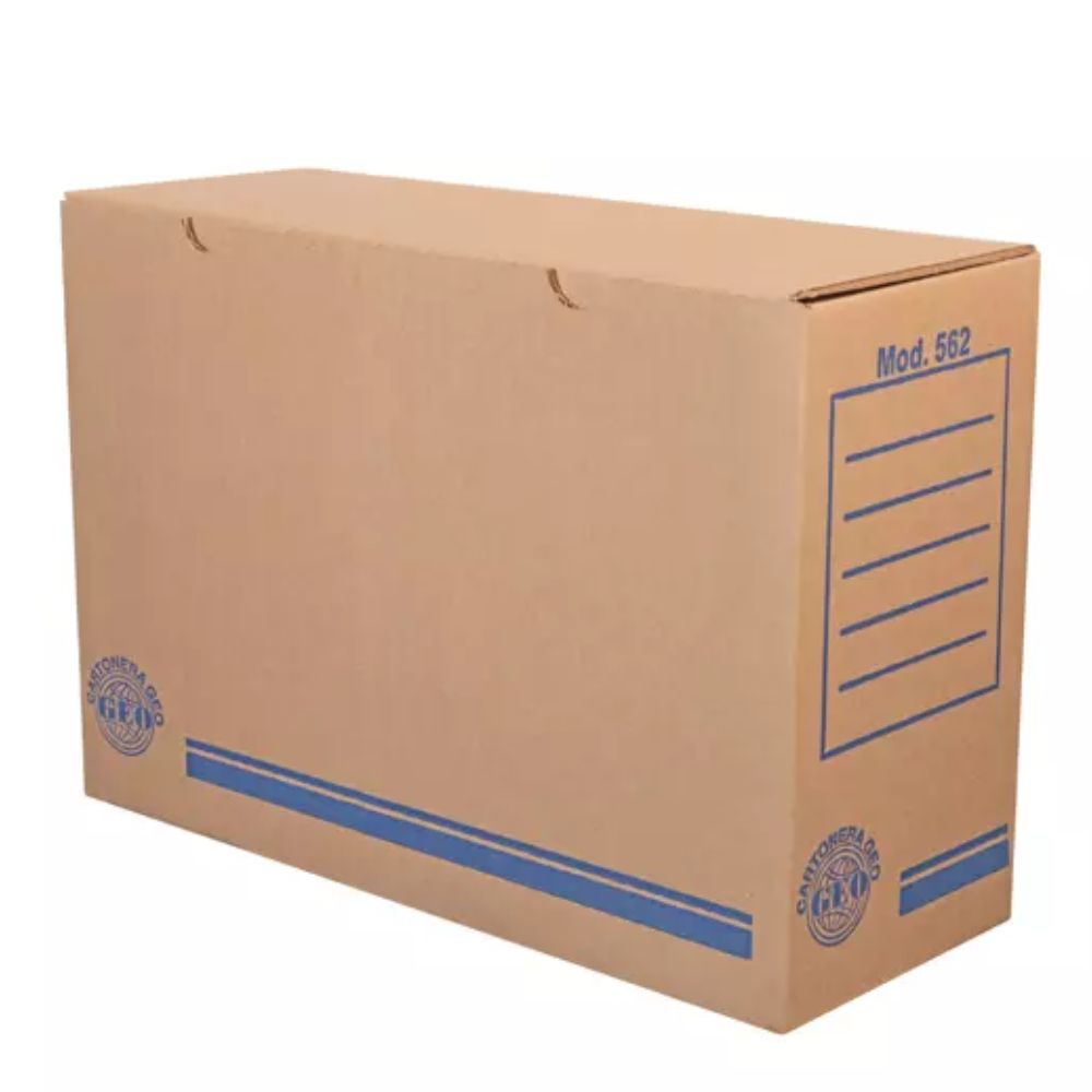 Caja Galletera GEO Kraft 38x15.5x27 cm | Archivo Histórico Resistente