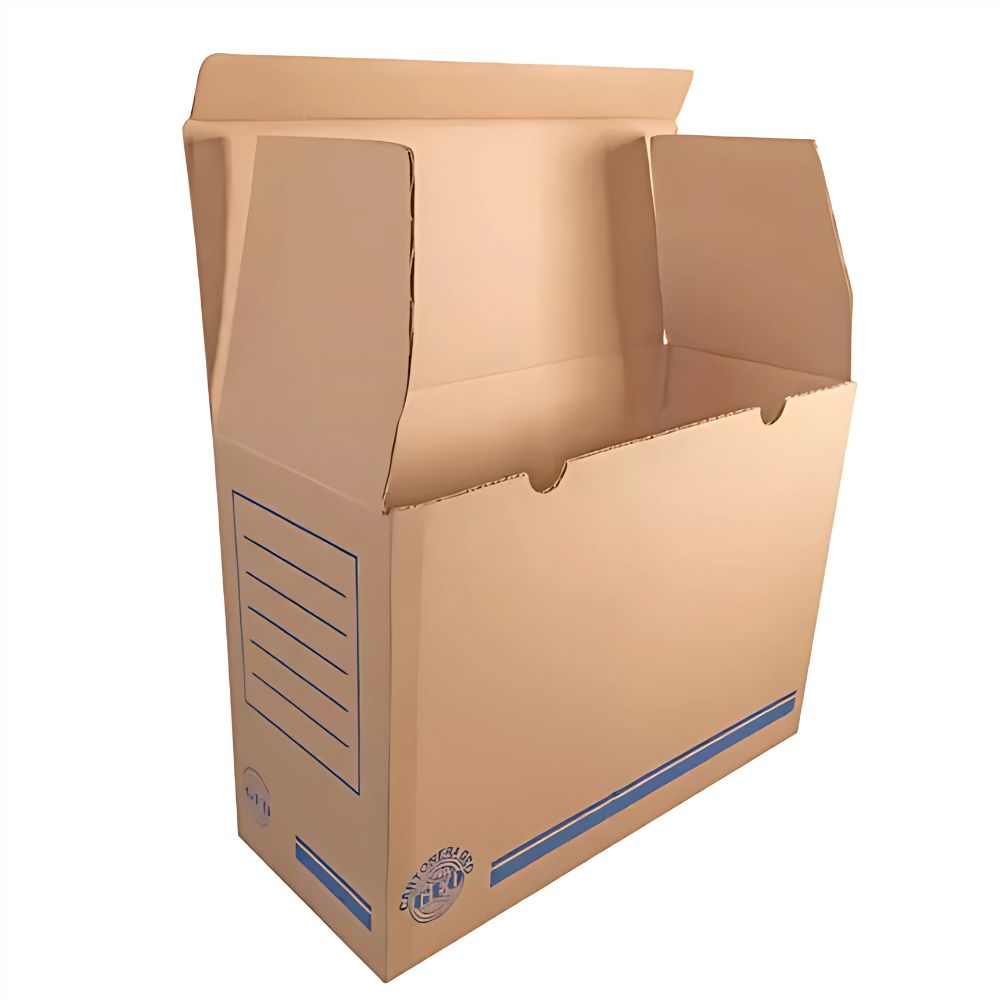 Caja Galletera GEO Kraft 38x15.5x27 cm | Archivo Histórico Resistente