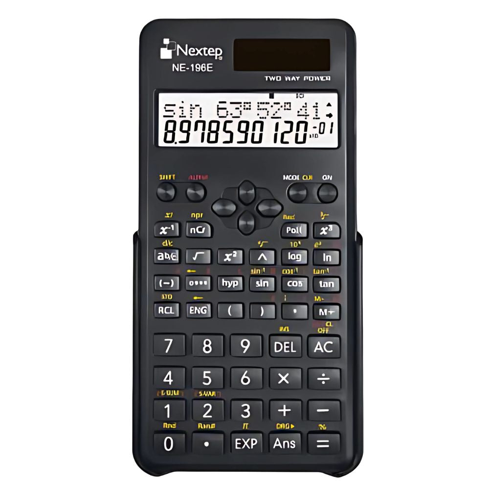 Calculadora Cientifica Nextep 10+2 Digitos Doble Linea 240 Funciones Solar/Batería NE-196P