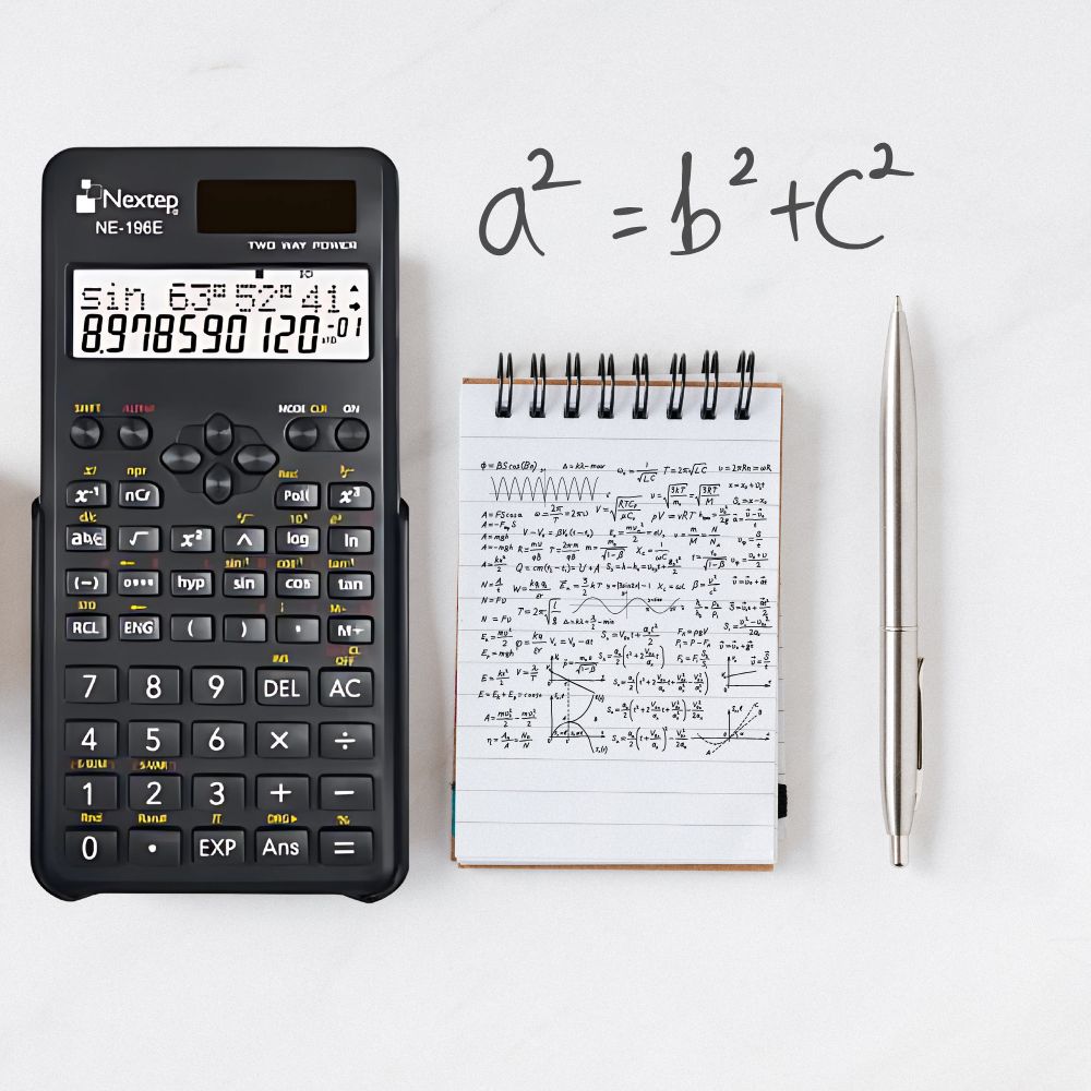 Calculadora Cientifica Nextep 10+2 Digitos Doble Linea 240 Funciones Solar/Batería NE-196P