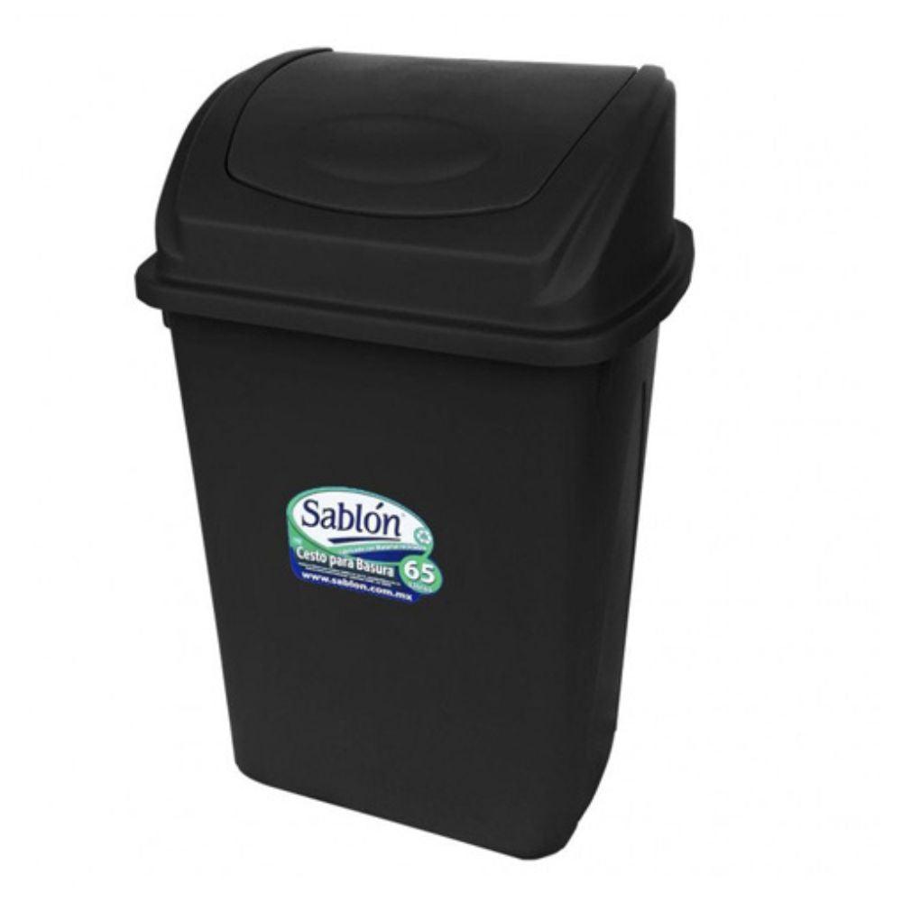 Cesto de Basura Con Tapa De Balancin Sablon 8155 - Colmenero Shop