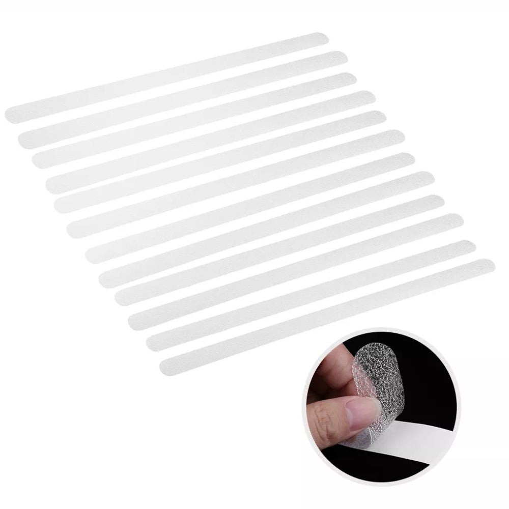 Cinta Antiderrapante Transparente Devblíster con 12 Tiras – 2 cm x 29 cm