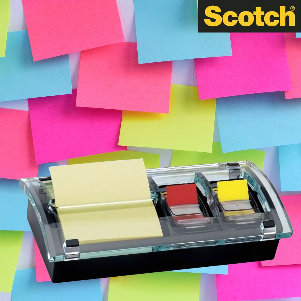 Despachador Post-it 3M DS100 con Notas Pop-Up y Banderitas
