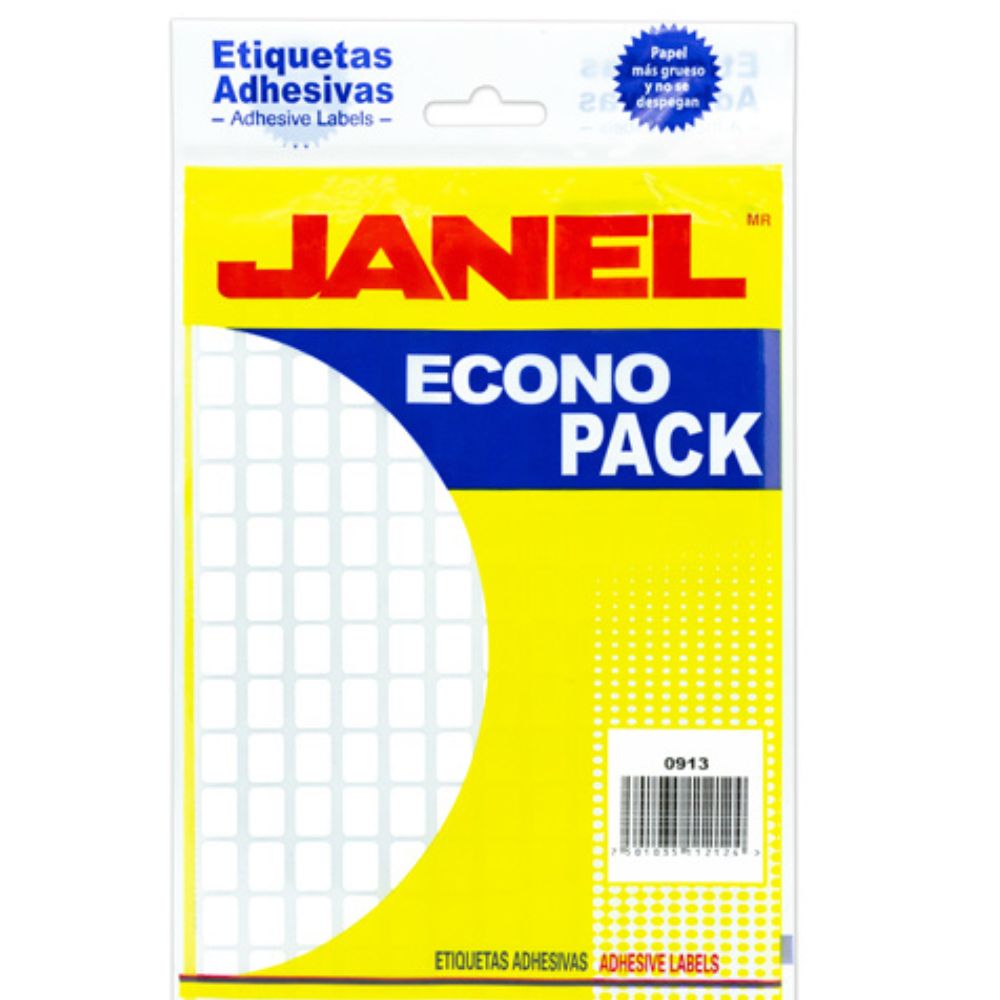 Etiqueta blanca Janel clásica N°  Elegir