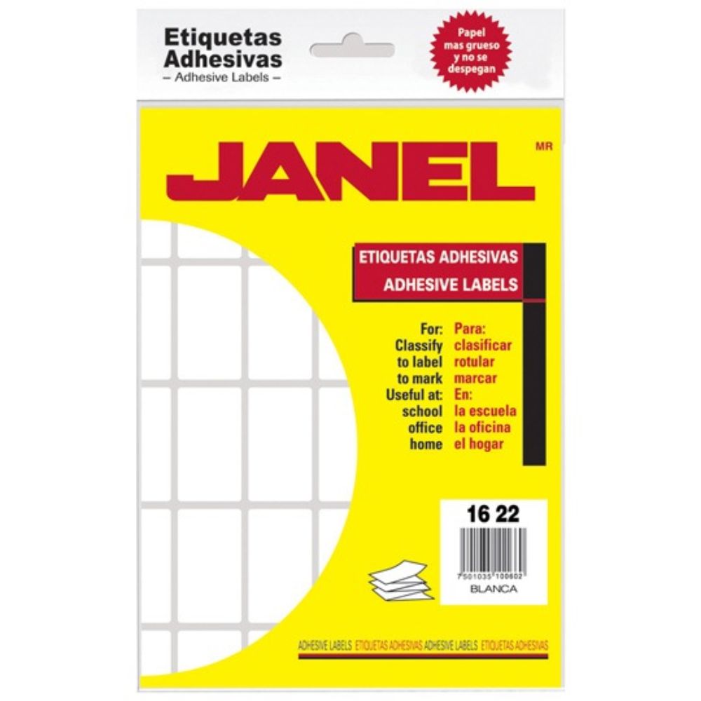Etiqueta blanca Janel clásica N° Elegir - Colmenero Shop