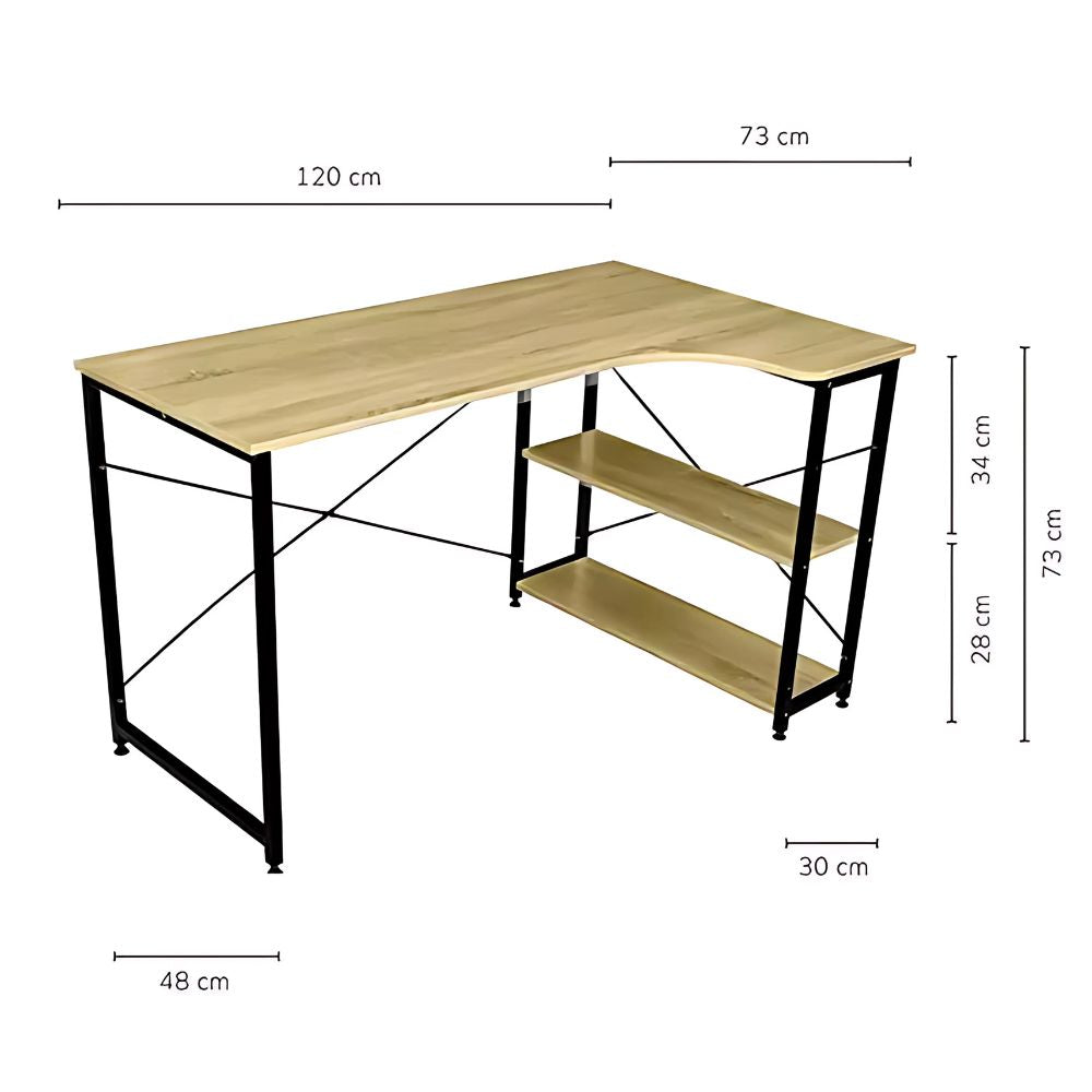 Escritorio con repisas inferiores TOP LIVING Desk-12 café