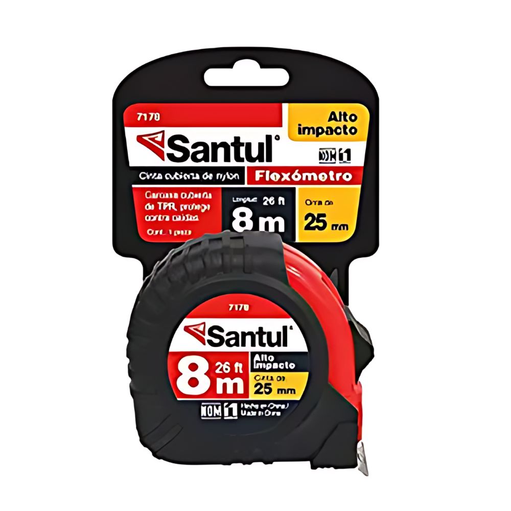 Flexómetro Santul 8M – Cinta de Nylon Doble Cara – ABS Antigolpes