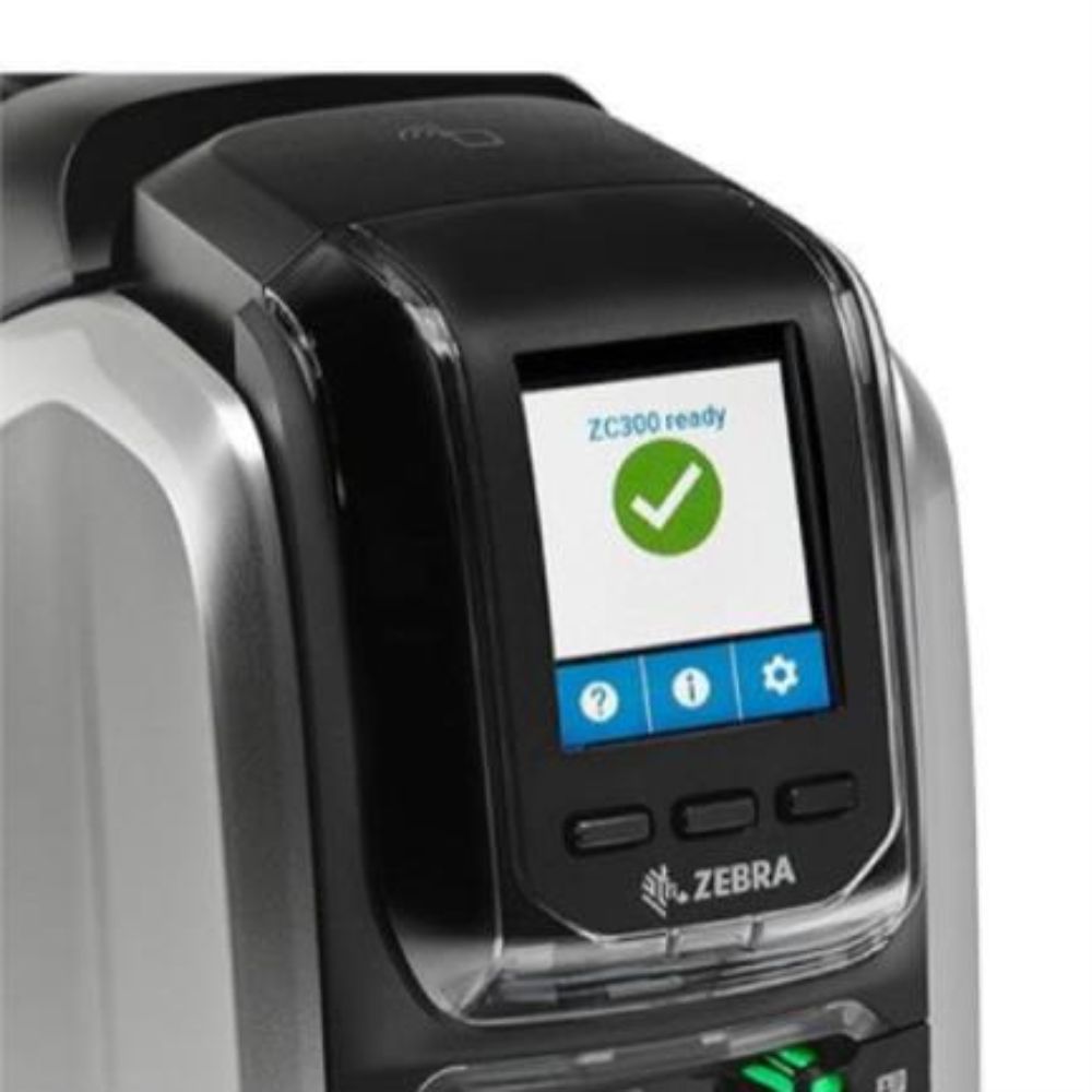 Impresora De Tarjetas Zebra Zc300 Doble Cara/Usb/Ethernet/Cont De Wind/App Cardstudio2.0/200 Tarj.Pvc Y Cinta Ymckok (200