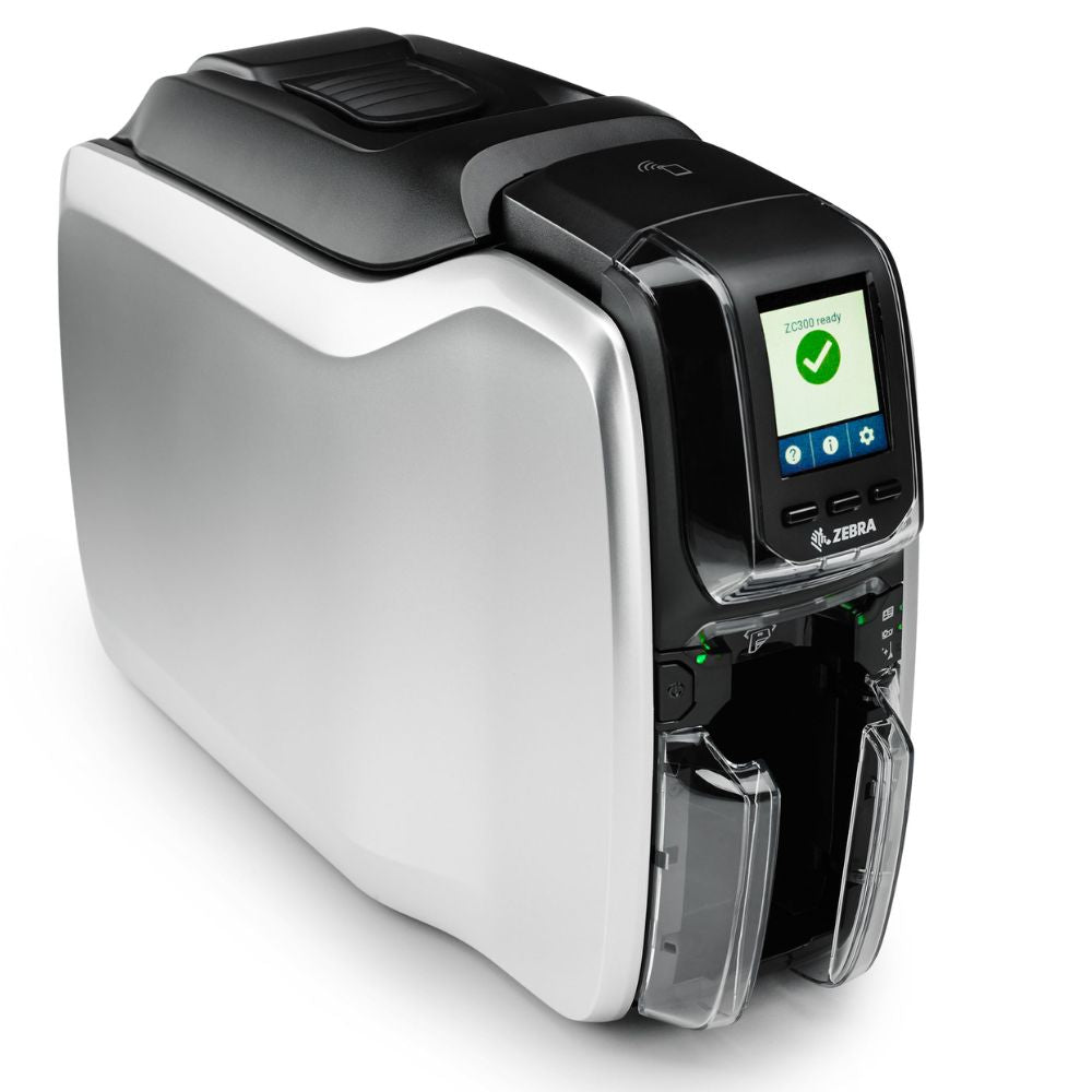 Impresora de Tarjetas Zebra ZC300 Doble Cara/USB/Ethernet/Cont de Wind/App CardStudio2.0/200 Tarj.PVC y Cinta YMCKOK(200