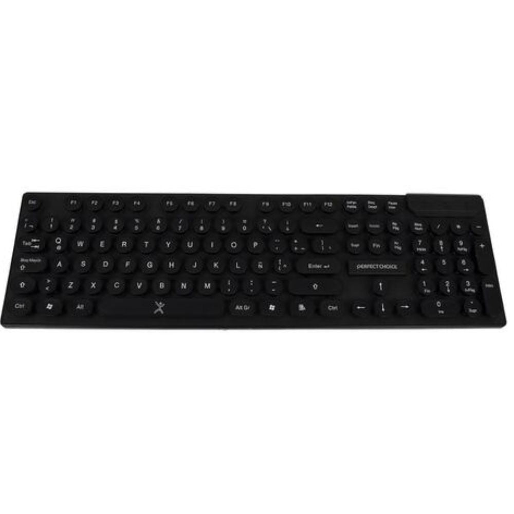 Kit Teclado Y Mouse Perfect Choice Inalámbrico Negro Black Round