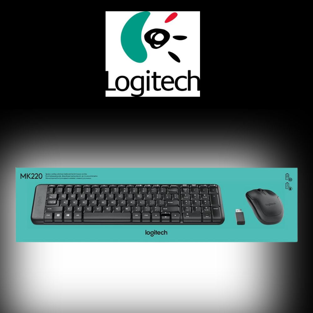 Kit Logitech MK220 | Teclado y Mouse Inalámbricos Negro