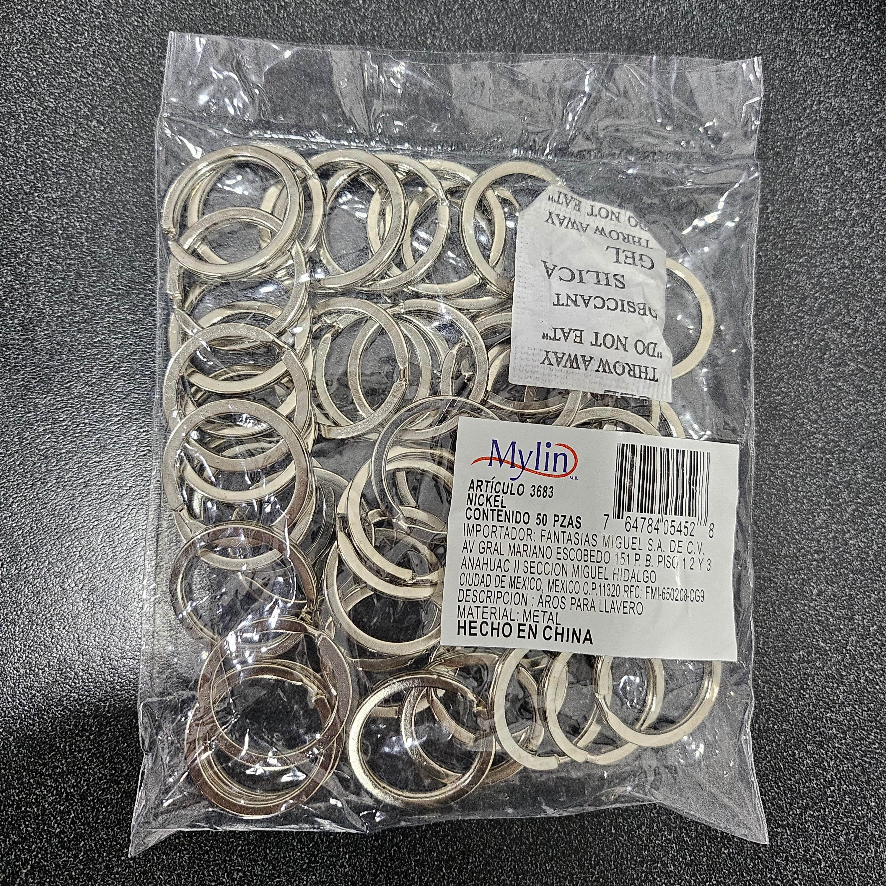 Llavero Aro Con Cadena 24.8mm 50pz - Colmenero Shop