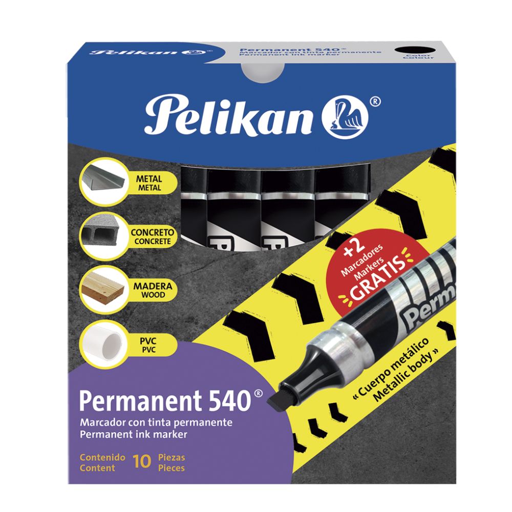 Marcador Permanente Pelikan 540 c/ 10 pz