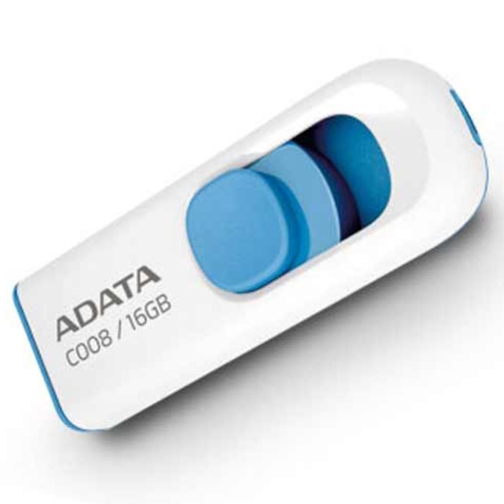 Memoria USB Adata C008 16 GB Color Blanco-Azul COLMENERO