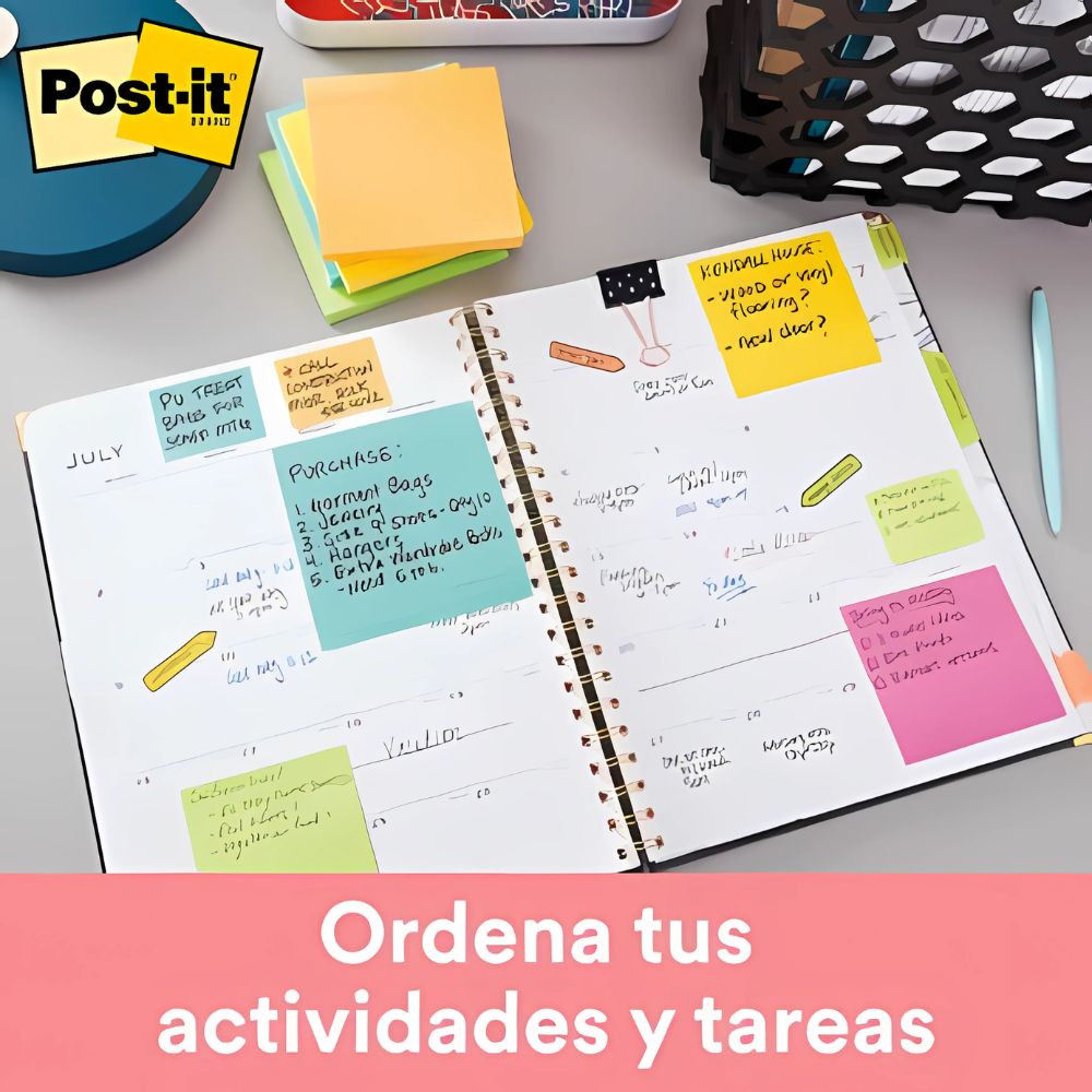 Mini Notas Post-it® Neon 47.6x34.9mm - Block 200 Hojas | 3M