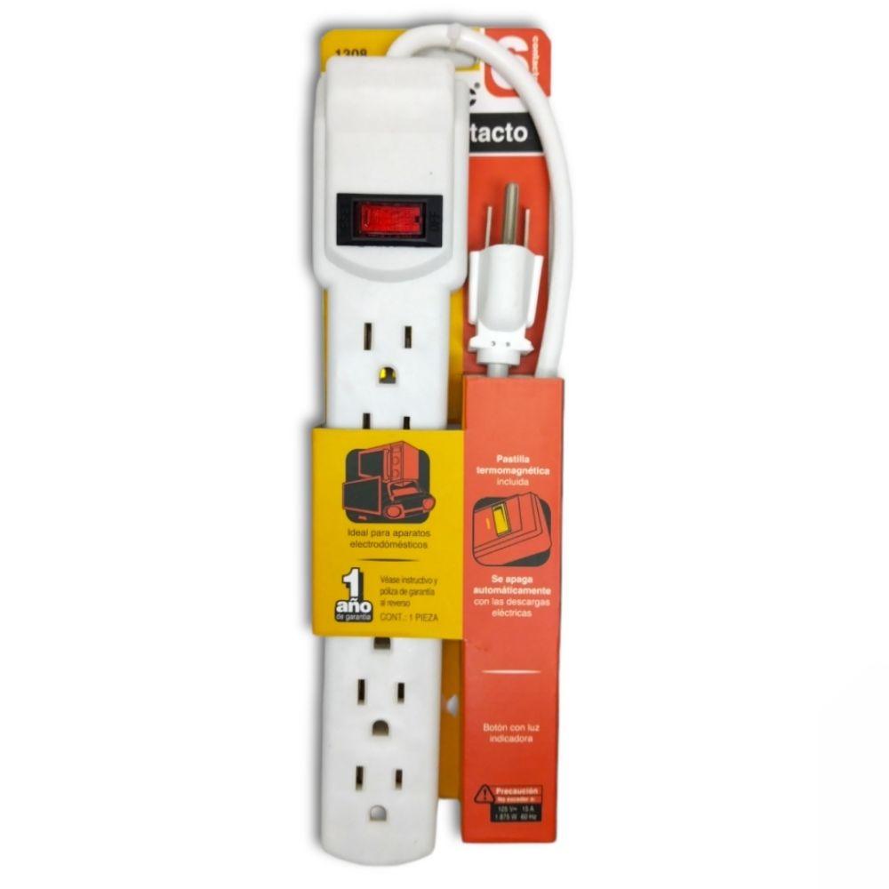 Supresor De Picos Santul 450 J 6 Contactos Y 2 Usb Color Blanco 1356 - Colmenero Shop