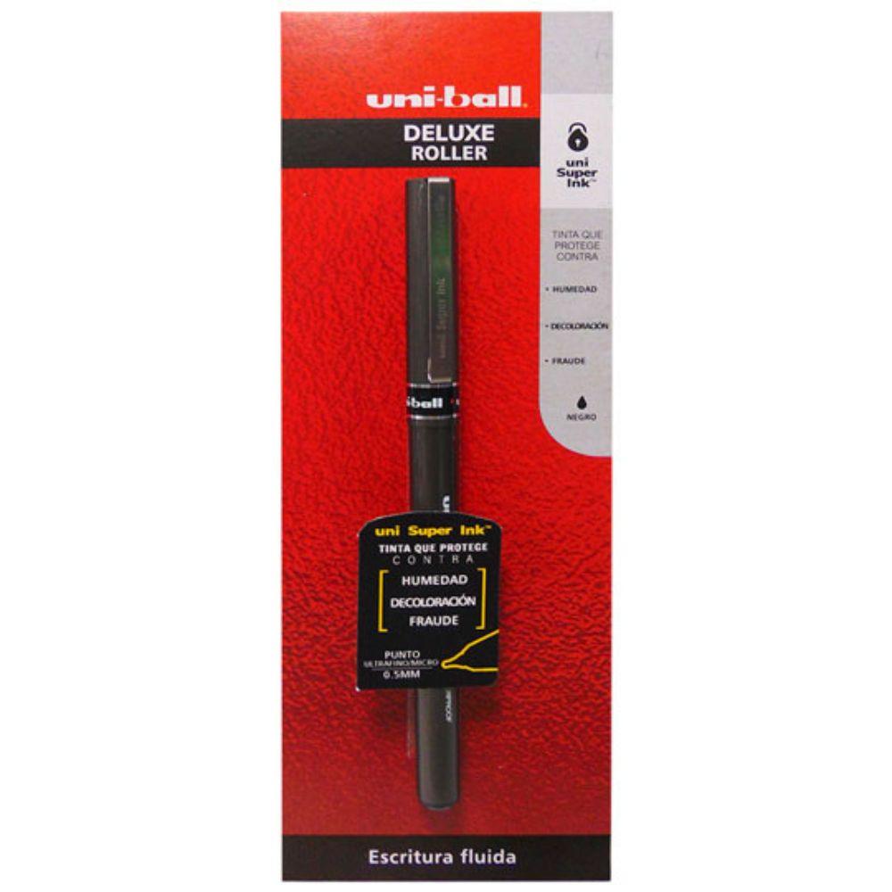Bolígrafo Antifraude Ultra Fino Uni-Balldeluxe 0.5 Mm Color Negro Y Azul Blíster - Colmenero Shop