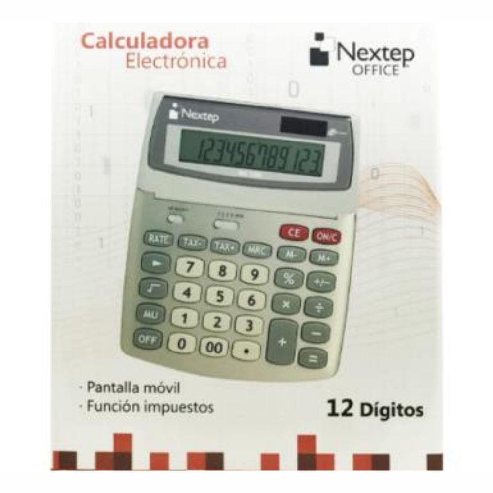 Calculadora Nextep 12 Dígitos Escritorio Función Impuestos Solar/Batería - Colmenero Shop