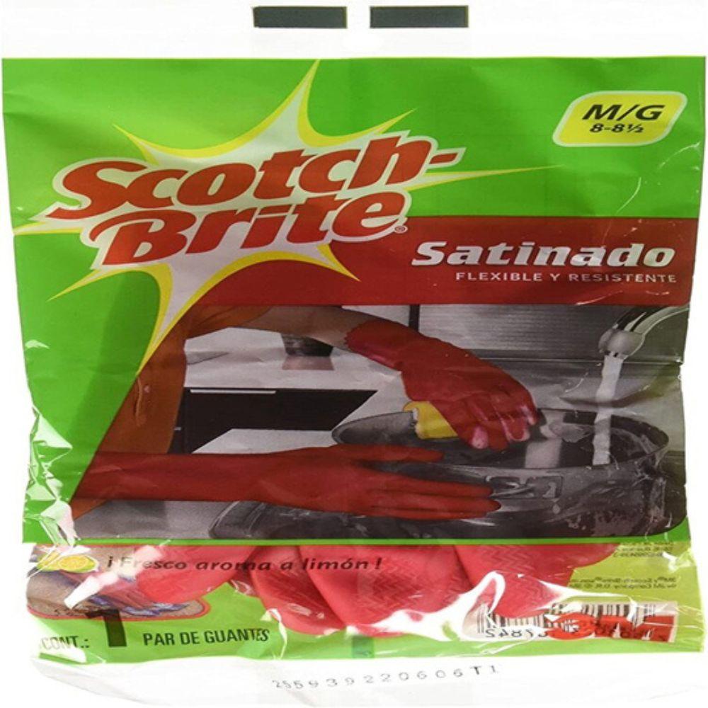 Guantes rojos de látex grandes, Scotch-Brite - Colmenero Shop