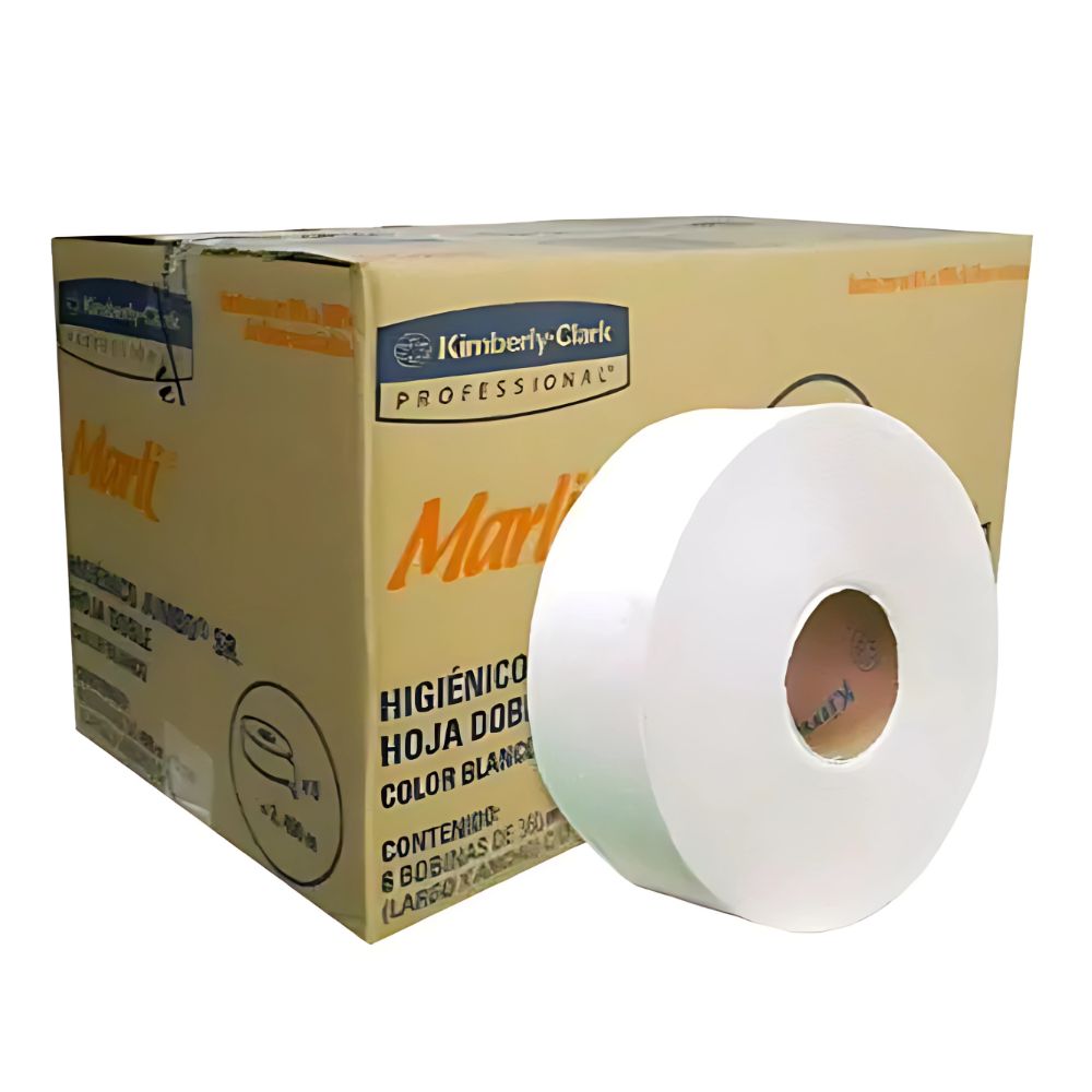 Papel Higiénico Marli Jumbo 360 m | Caja con 6 | Colmenero
