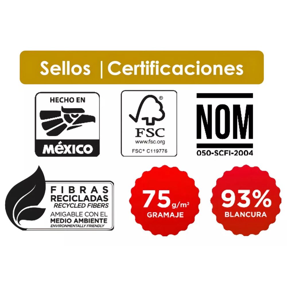 Papel Scribe Class Bond Dorado Carta 75g Caja 5000 Hojas | Colmenero Shop