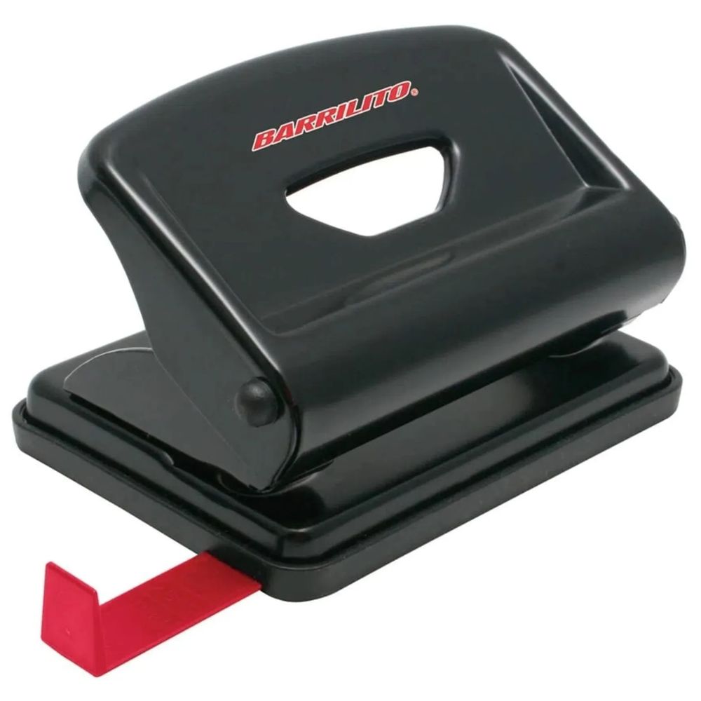 Perforadora 2 Orificios Barrilito Cuerpo Metálico