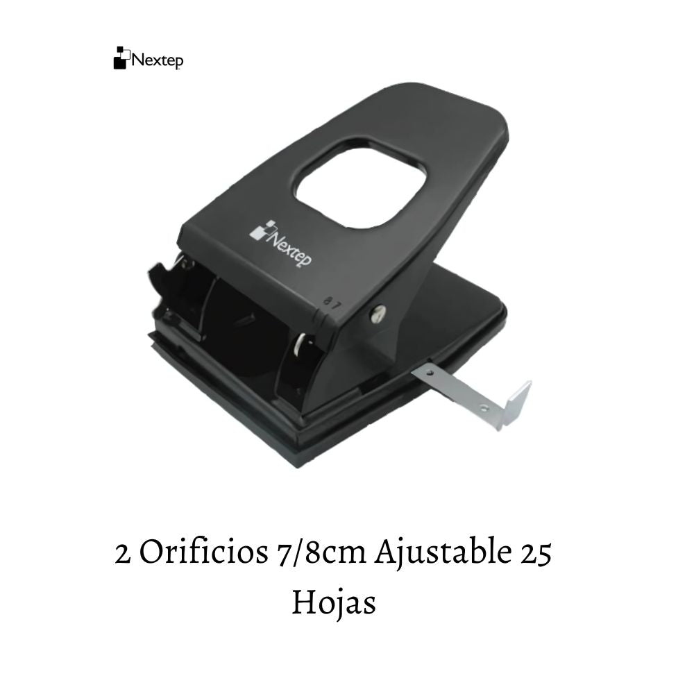 Perforadora Nextep 2 Orificios 7/8cm Ajustable 25 Hojas