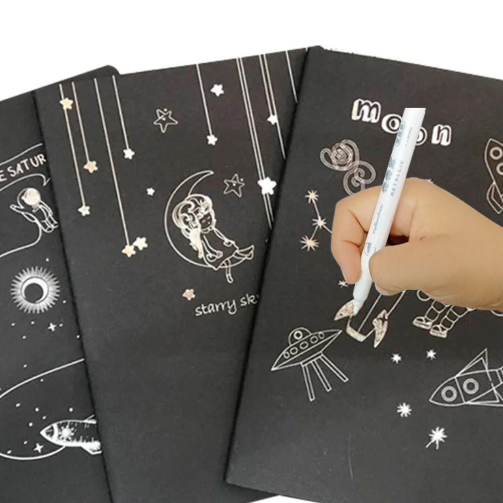 Plumón Blanco Metallic (PARA LIBRETA NEGRA)