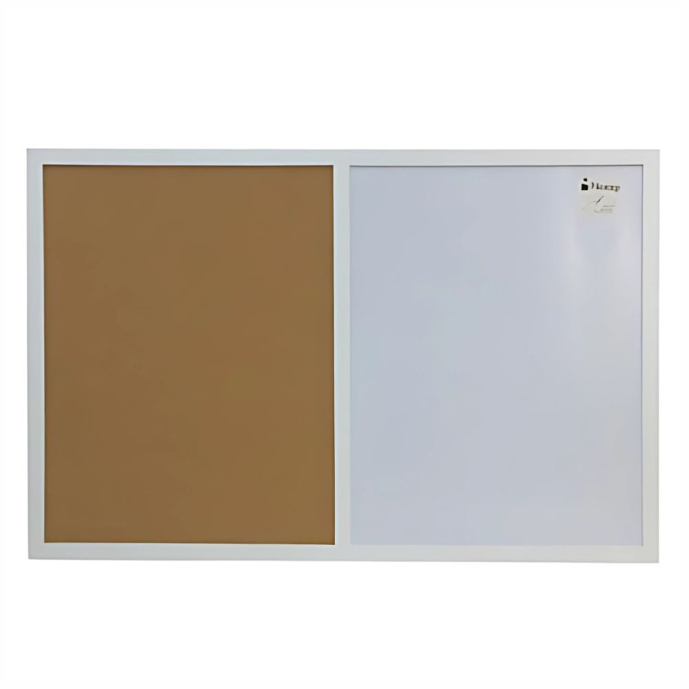 Pintarrón Mixto Nextep 90x60 cm | Pizarra Blanca y Corcho para Oficina o Escuela NE-091C