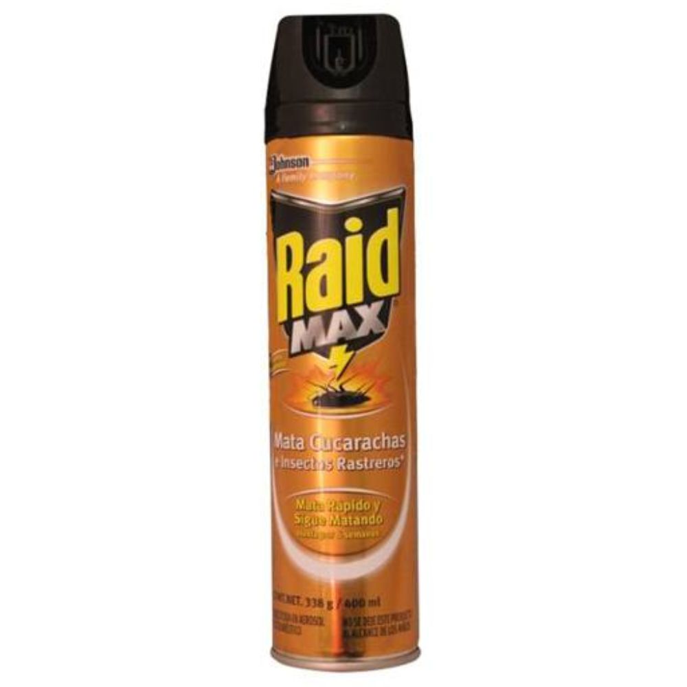 Insecticida En Aerosol Raid Max, Cucarachas E Insectos De 400ml